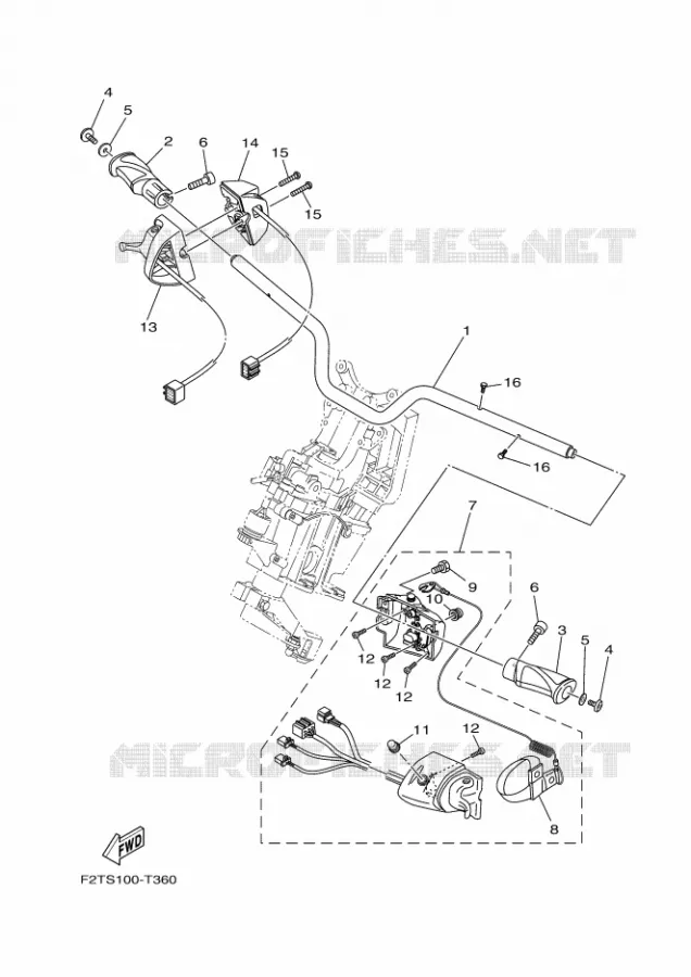 STUUR 1 Yamaha WAVERUNNER 1800 2018 FX  FB1800-T