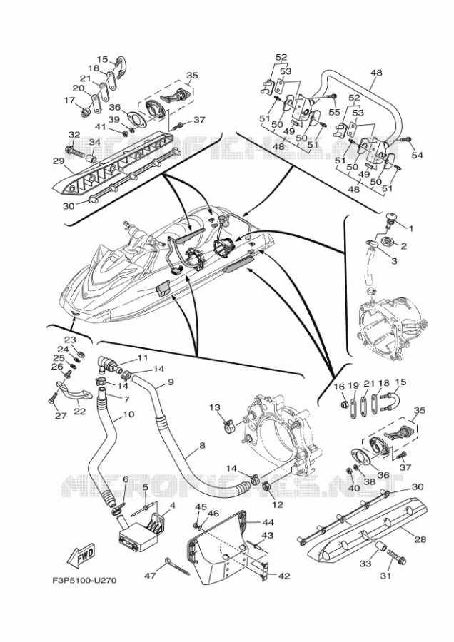 HULL & DECK Yamaha Waverunner 1800 2019 GP  GP1800-U
