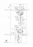 CARBURATEUR  voor Yamaha F13.5A Electric Starter, Remote Control, Power Tilt, Shaft 20
