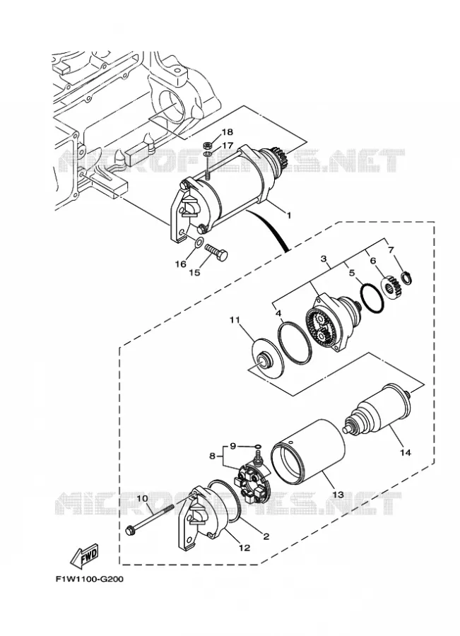 STARTMOTOR Yamaha WAVERUNNER 1800 2018 VX  VC1800-T