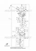 CARBURATEUR  voor Yamaha F15A Electric Starter, Remote Control, Manual Tilt, Shaft 20