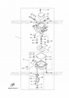 CARBURATEUR  voor Yamaha F15P Electric Start, Power Trim & Tilt, Remote Control, Shaft 20