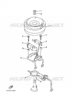 DYNAMO voor Yamaha 15F 2 Stroke, Manual Starter, Tiller Handle, Manual Tilt, Pre-Mixing 2001