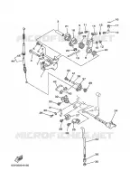 GASBEDIENING voor Yamaha 15F 2 Stroke, Manual Starter, Tiller Handle, Manual Tilt, Pre-Mixing 2001