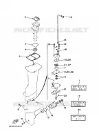 REPARATIESET 2 voor Yamaha 15F 2 Stroke, Manual Starter, Tiller Handle, Manual Tilt, Pre-Mixing 2001
