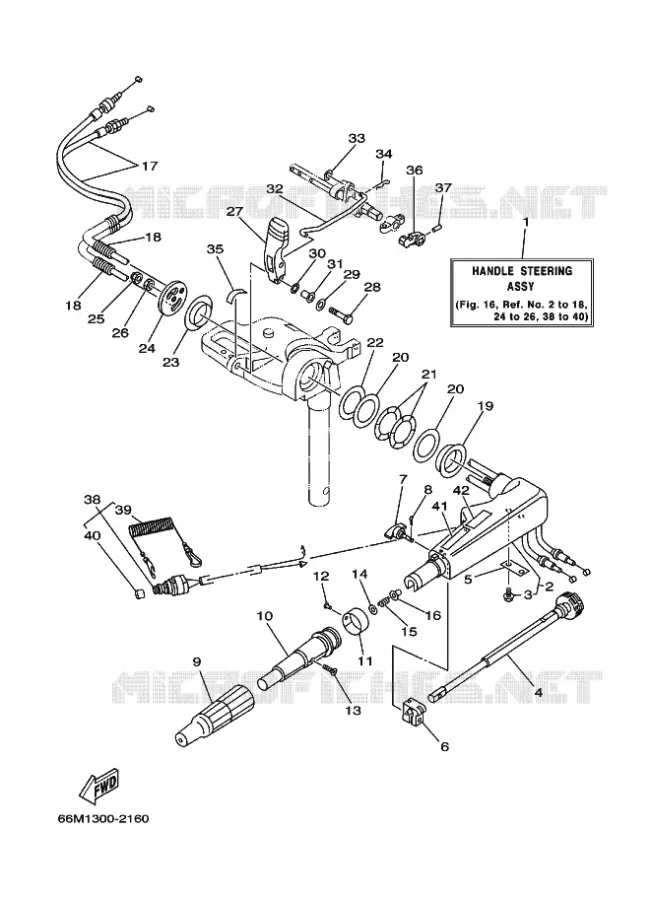 STUUR Yamaha OUTBOARD ENGINES 15hp (11.0kW) 2003 F15  F15AMHL