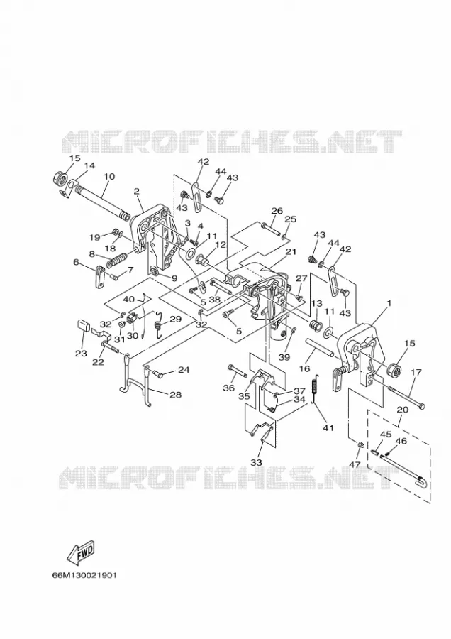 KUIPFRAME Yamaha OUTBOARD ENGINES 15hp (11.0kW) 2003 F15  F15AEHS