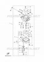 CARBURATEUR  voor Yamaha F15A 4 Stroke 2001