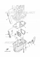 VENTILATEUR D'HUILE voor Yamaha F15C Electric Starter, Remote Control, Manual Tilt,  Shaft 20