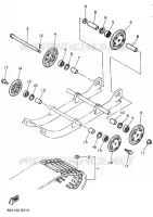 SPOOR OPHANGING 1 voor Yamaha SNOSCOOT 1989