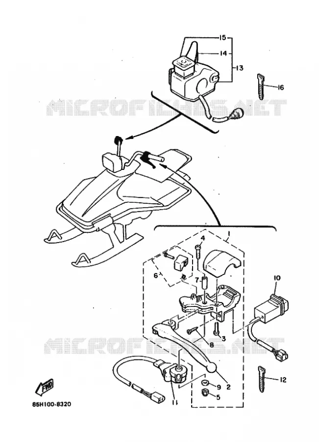 ELECTRISCH 2 Yamaha snowmobiles 80 1989 SNOSCOOT  SV80
