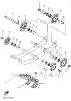 SPOOR OPHANGING 1 voor Yamaha SNOSCOOT 1989