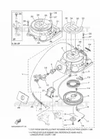 STARTMOTOR voor Yamaha F15C Manual Starter, Tiller Handle, Manual Tilt, Shaft 15