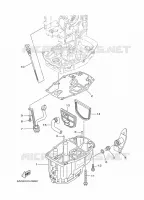 VENTILATEUR D'HUILE voor Yamaha F15C Manual Starter, Tiller Handle, Manual Tilt, Shaft 15