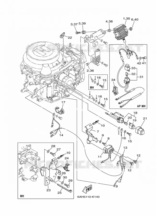 ELECTRISCH 2 Yamaha OUTBOARD ENGINES 15hp (11.0kW) 2014 F15  F15CEPL