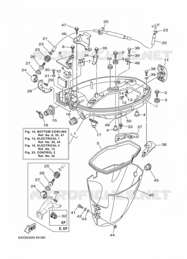 LAGERE DEKSEL Yamaha OUTBOARD ENGINES 15hp (11.0kW) 2014 F15  F15CEPL
