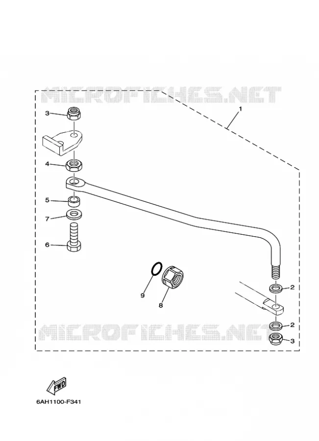 STUURFIXATIE Yamaha OUTBOARD ENGINES 15hp (11.0kW) 2014 F15  F15CEPL
