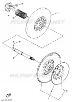 SECUNDAIRE POELIE voor Yamaha Excel III 340 1988