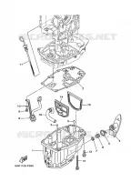 VENTILATEUR D'HUILE voor Yamaha F15C Manual Starter, Tiller Handle, Manual Tilt, Shaft 15