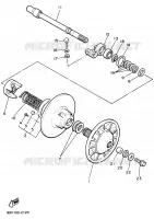 SECUNDAIRE POELIE voor Yamaha VT480E 1992