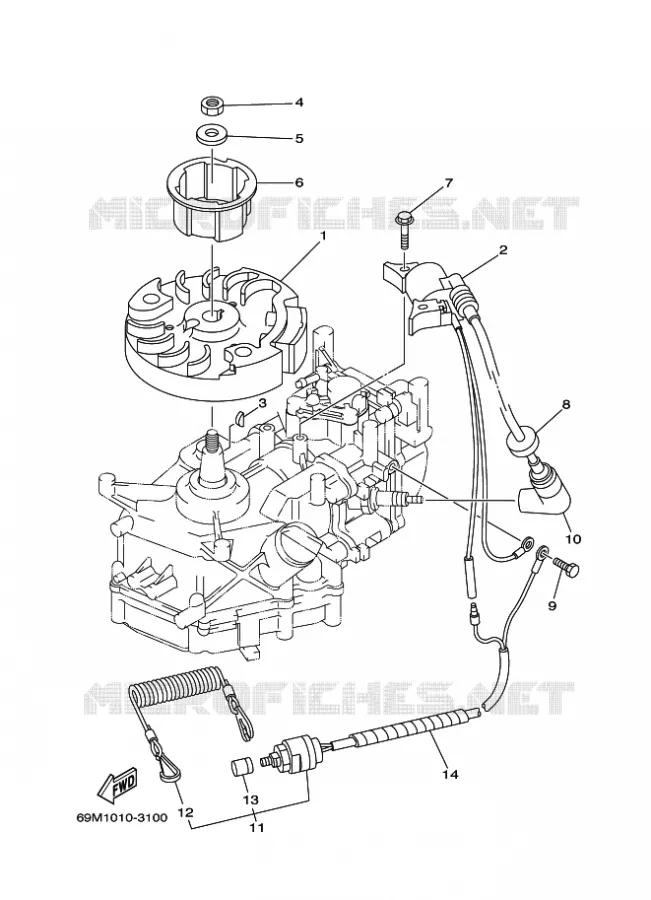 DYNAMO Yamaha OUTBOARD ENGINES 2.5hp (1.8kW) 2014 F2.5  F2.5AMHS