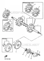 SPOOR AANDRIJVING 1 voor Yamaha VMAX 600 DX 1995