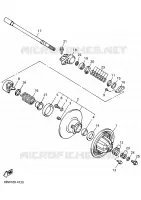 SECUNDAIRE POELIE voor Yamaha VMAX-4 ST 1994