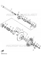 SECUNDAIRE POELIE voor Yamaha VMAX-4 ST 1994