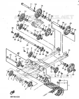 SPOOR OPHANGING 1 voor Yamaha VMAX-4 800 ST 1995