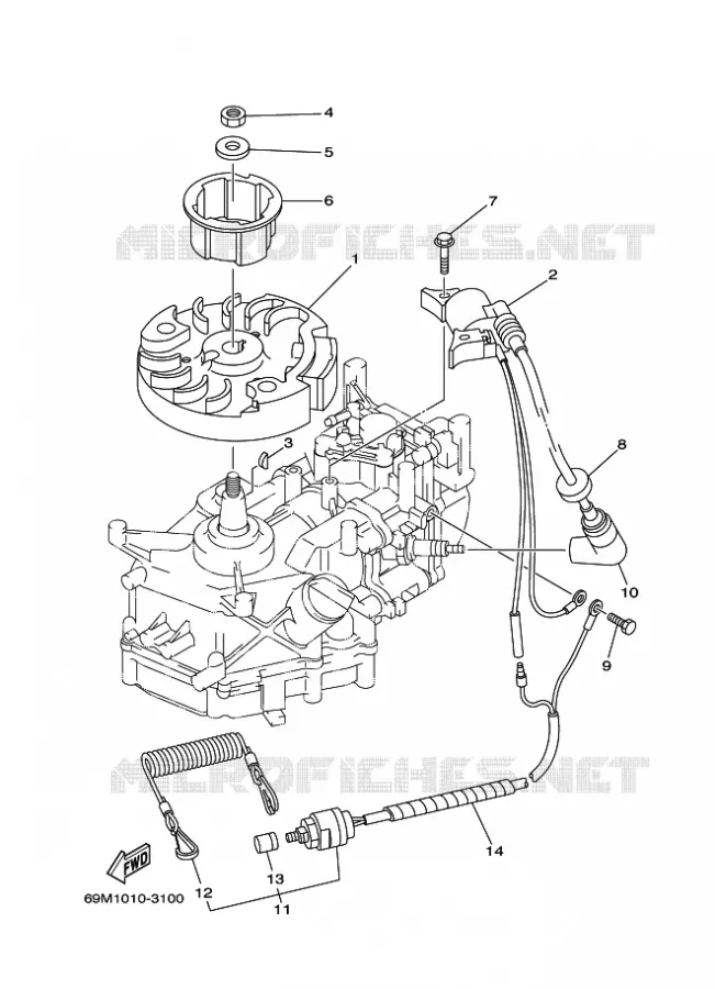 DYNAMO Yamaha OUTBOARD ENGINES 2.5hp (1.8kW) 2012 F2.5  F2.5AMHS