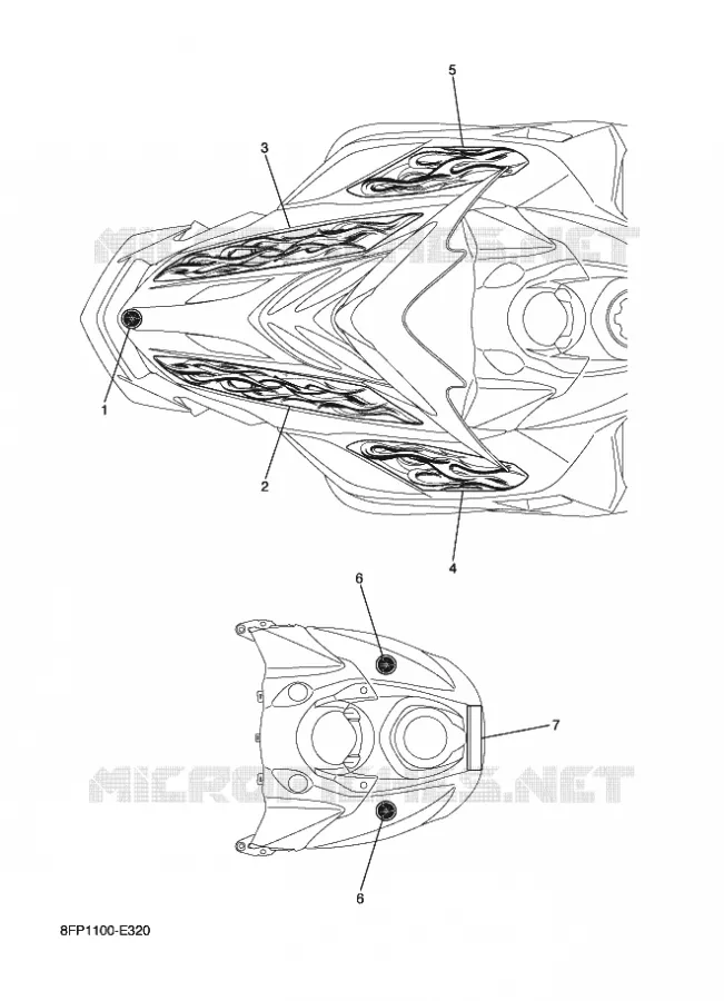 STICKER Yamaha snowmobiles 1000 2006 APEX  RX10