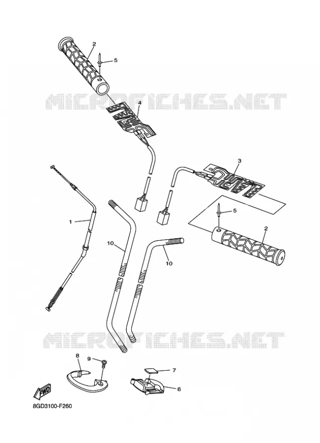 KABEL Yamaha snowmobiles 1000 2007 APEX  RX10STGT