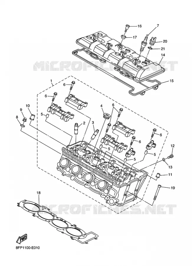 CILINDERKOP Yamaha snowmobiles 1000 2007 APEX  RX10STGT