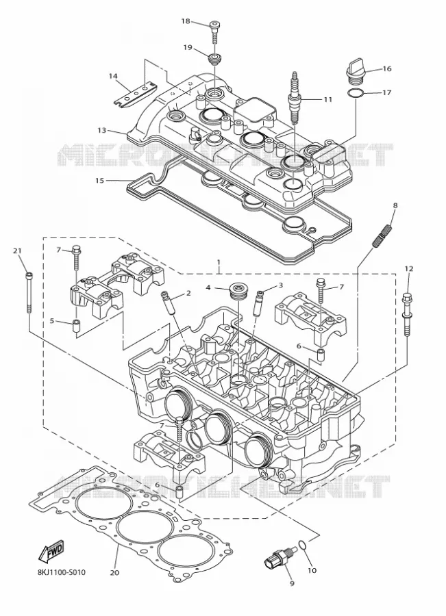 CILINDERKOP Yamaha snowmobiles 1000 2018 SIDEWINDER  SRS10RL