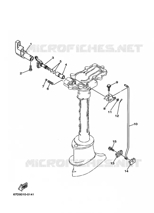 GASBEDIENING Yamaha OUTBOARD ENGINES 4hp (2.9kW) 2007 F4  F4A