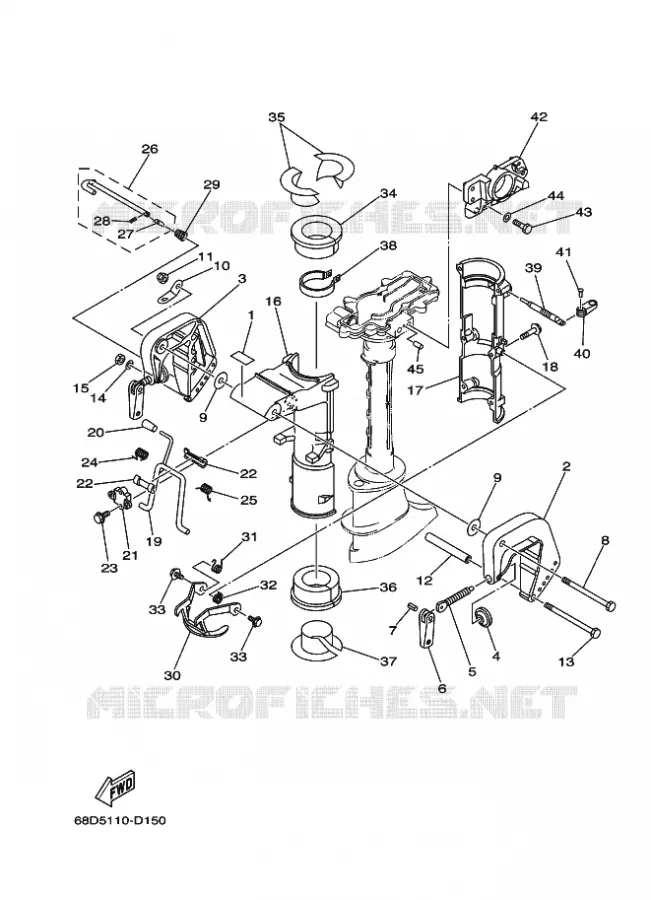 HOUDER Yamaha OUTBOARD ENGINES 4hp (2.9kW) 2007 F4  F4A