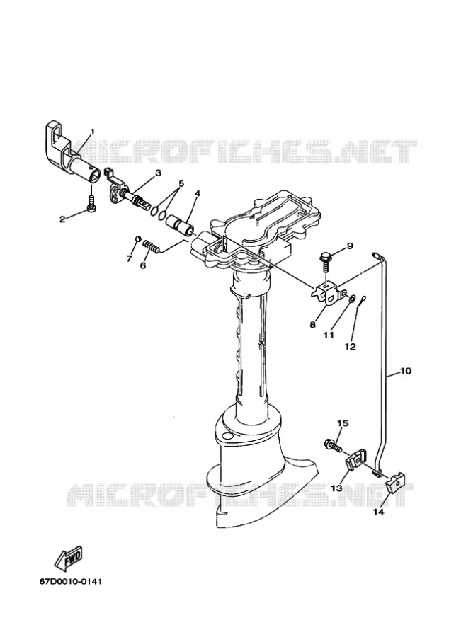 GASBEDIENING Yamaha OUTBOARD ENGINES 4hp (2.9kW) 2005 F4  F4AMHS