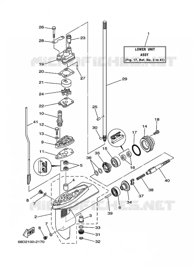 DEKSEL EN TRANSMISSIE PROPELLERS 1 Yamaha OUTBOARD ENGINES 4hp (2.9kW) 2005 F4  F4AMHS