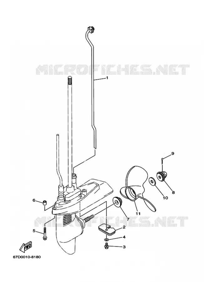 DEKSEL EN TRANSMISSIE PROPELLERS 2 Yamaha OUTBOARD ENGINES 4hp (2.9kW) 2005 F4  F4AMHS
