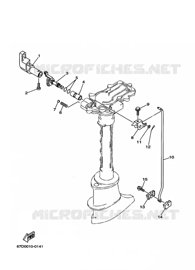 GASBEDIENING Yamaha OUTBOARD ENGINES 4hp (2.9kW) 2004 F4  F4AMHS