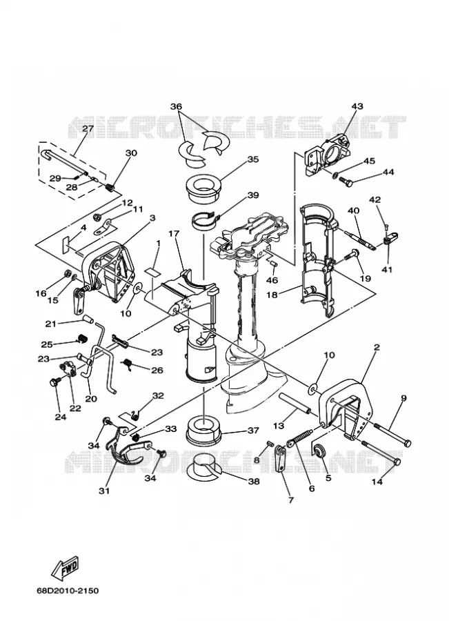 HOUDER Yamaha OUTBOARD ENGINES 4hp (2.9kW) 2004 F4  F4AMHS