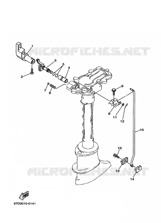 GASBEDIENING Yamaha OUTBOARD ENGINES 4hp (2.9kW) 2004 F4  F4MSHC