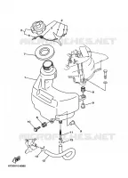 BRANDSTOF SYSTEEM 1 voor Yamaha F4A 4 Stroke, Manual Starter, Tiller Handle, Manual Tilt 2002