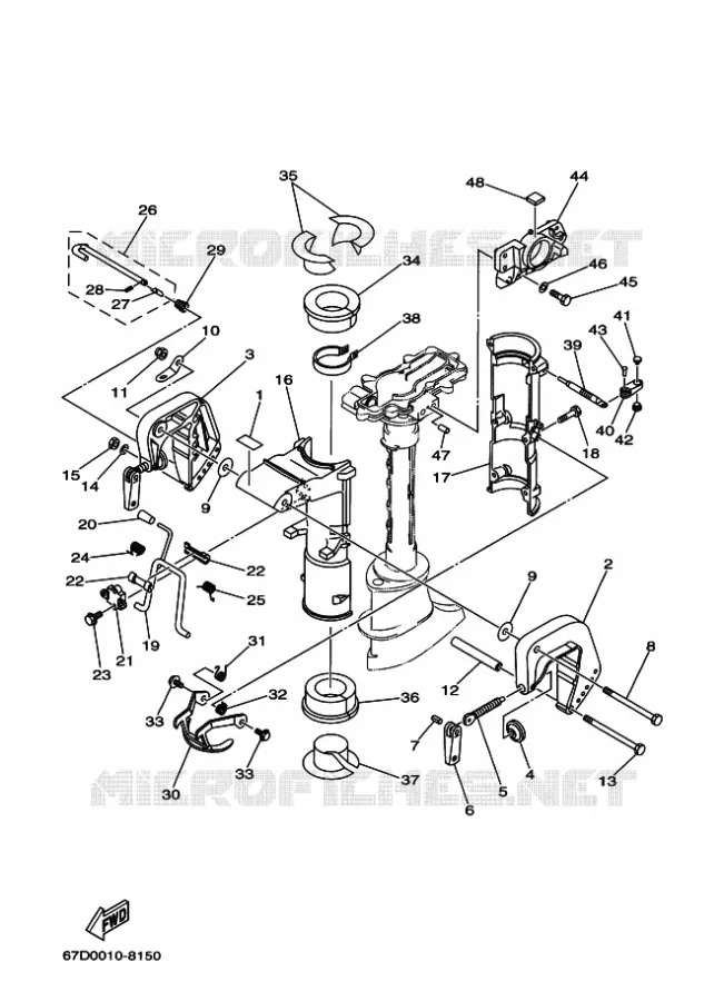 KUIPFRAME Yamaha OUTBOARD ENGINES 4hp (2.9kW) 2000 F4  F4A