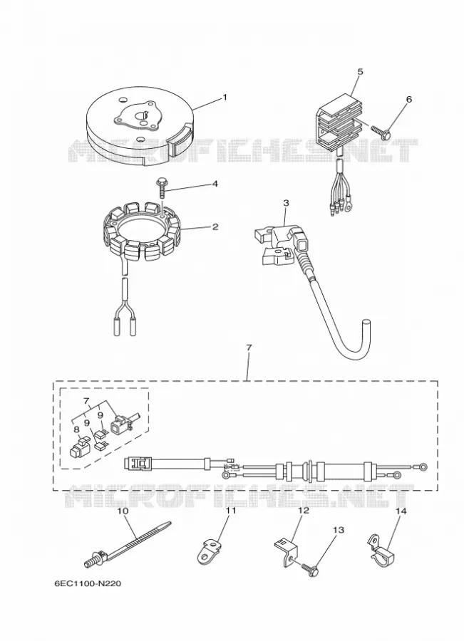 OPTIONELE ONDERDELEN Yamaha OUTBOARD ENGINES 4hp (2.9kW) 2015 F4  F4BMHL