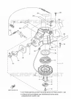 STARTMOTOR voor Yamaha F4B Manual Starter, Tiller Handle, Manual Tilt, Shaft 20