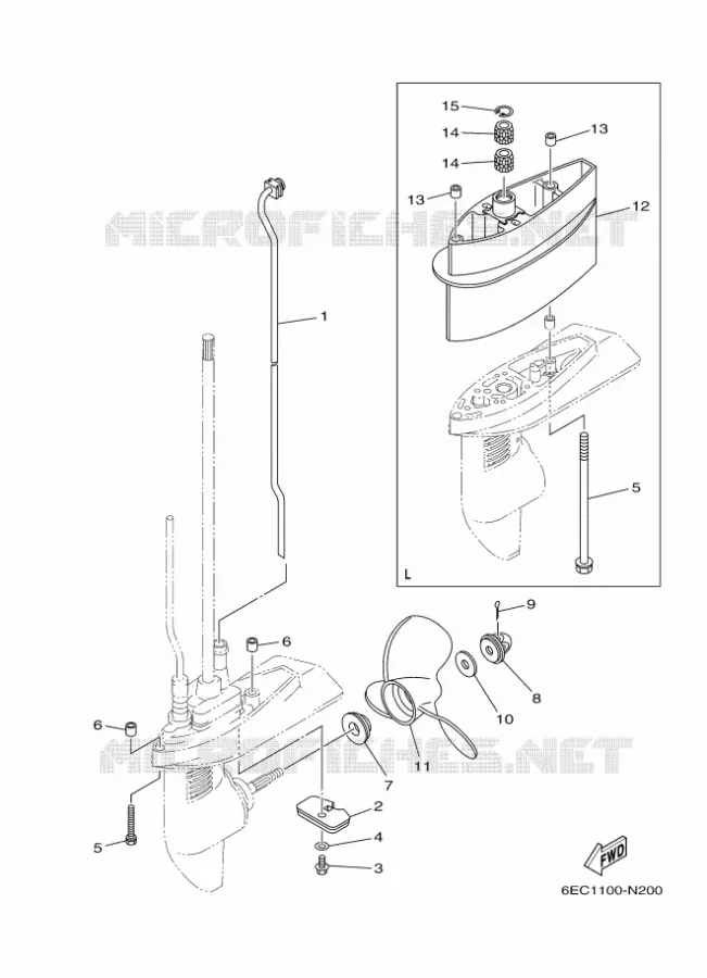 DEKSEL EN TRANSMISSIE PROPELLERS 2 Yamaha OUTBOARD ENGINES 5hp (3.7kW) 2016 F5  F5AMHL