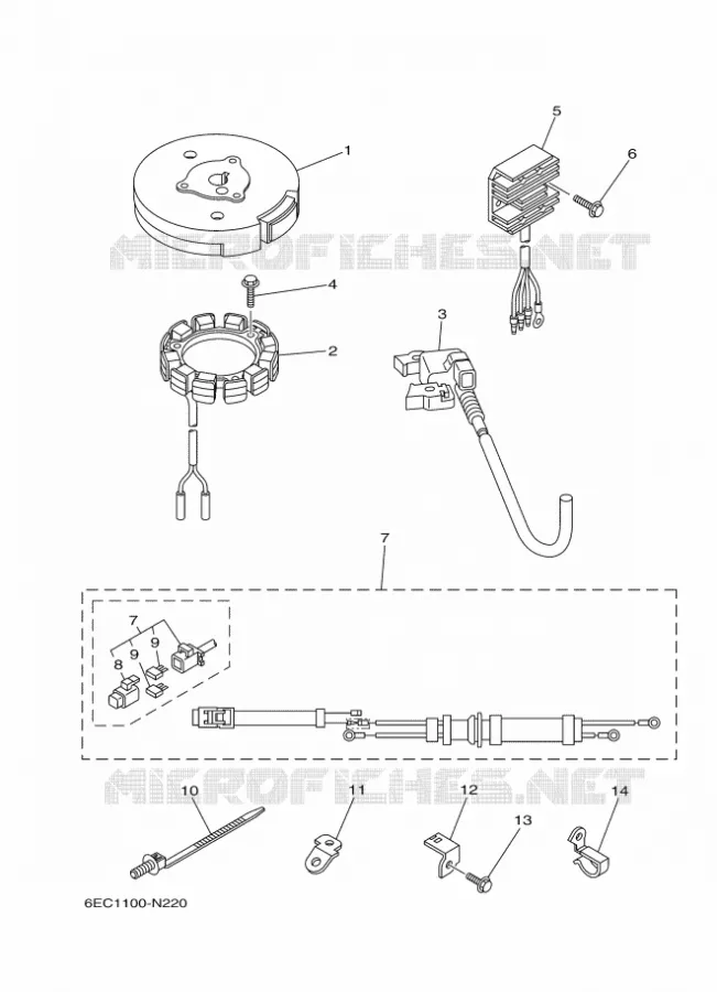 OPTIONELE ONDERDELEN Yamaha OUTBOARD ENGINES 5hp (3.7kW) 2015 F5  F5AMHL
