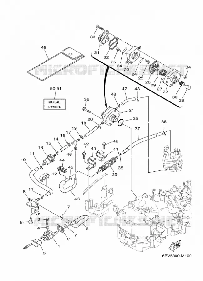 BRANDSTOF SYSTEEM 2 Yamaha OUTBOARD ENGINES 5hp (3.7kW) 2014 F5  F5AMHL