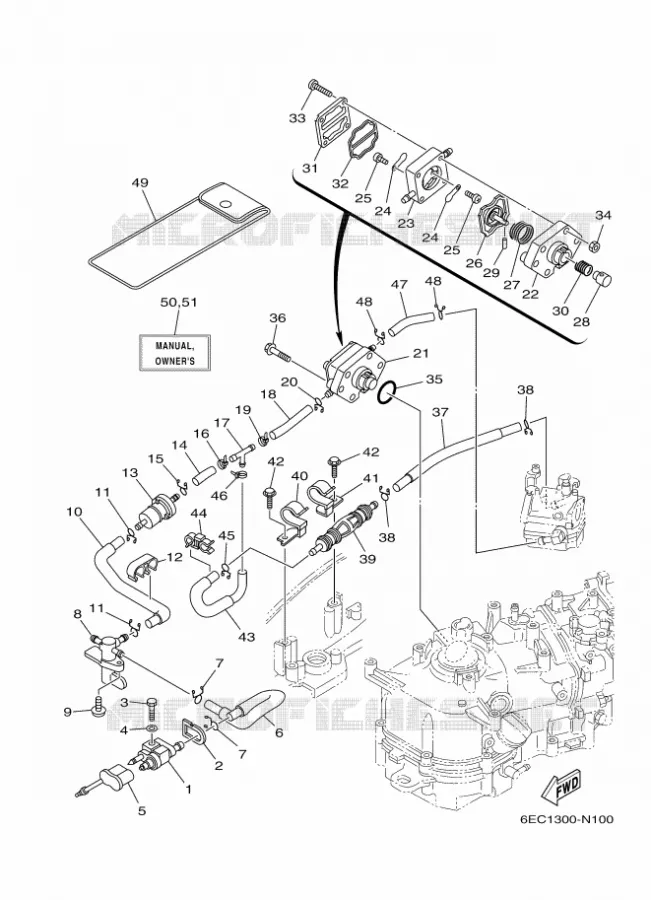 BRANDSTOF SYSTEEM 2 Yamaha OUTBOARD ENGINES 5hp (3.7kW) 2014 F5  F5AMHS
